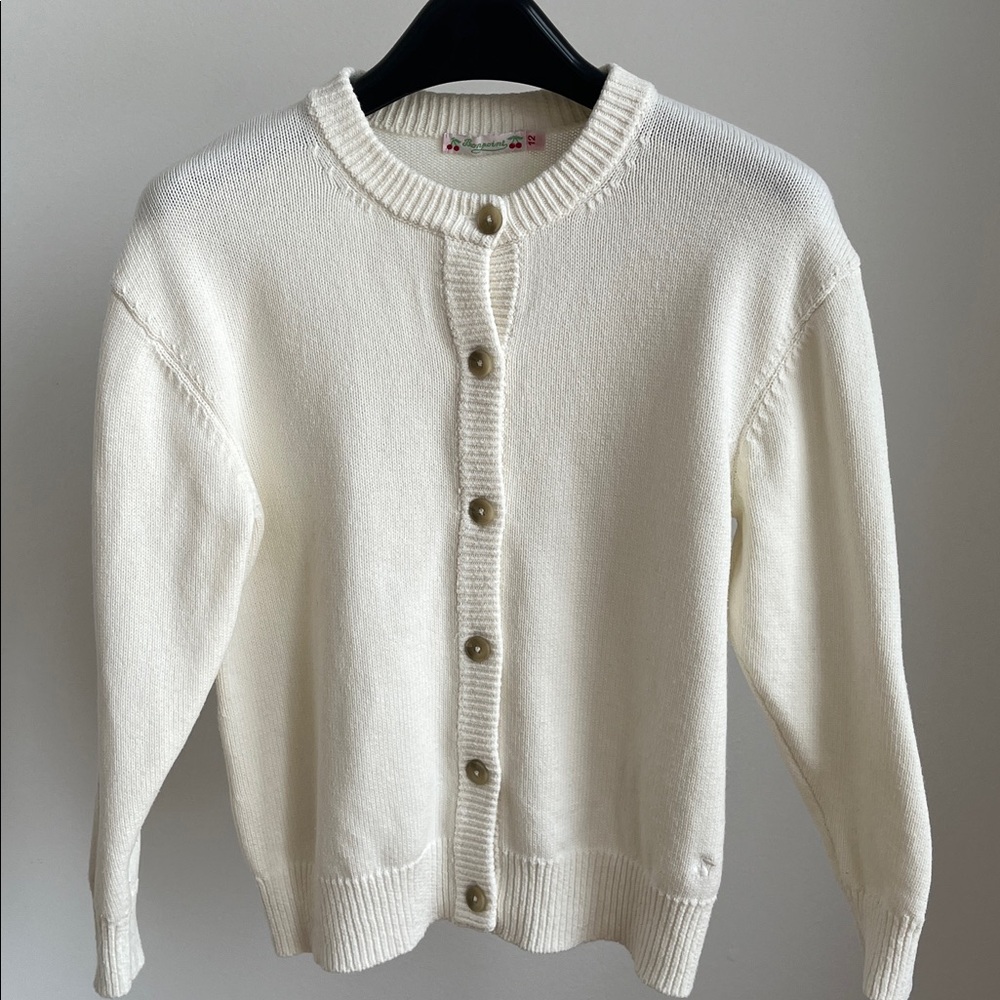 Bonpoint cream cardigan, 12Y